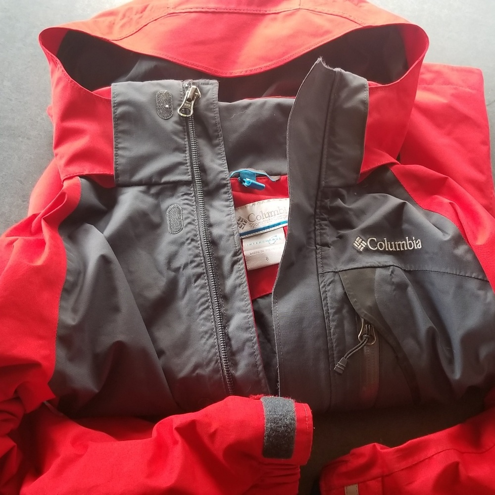 Columbia Coat Boys Size 8 (fits big) Red & Grey